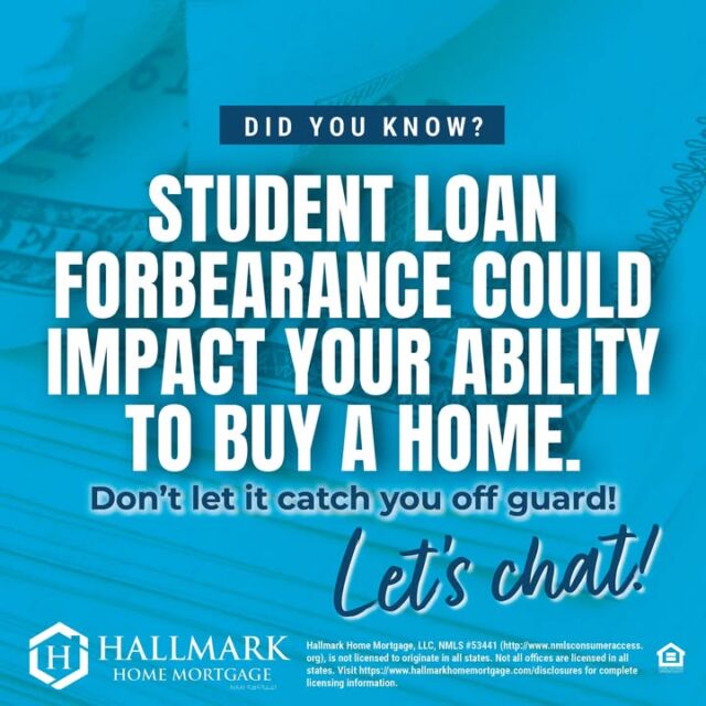 You’re thinking about buying a home, but your student loans are in forbearance—what now? Let’s chat! A quick conversation could save you from credit surprises down the road. 💬 #HHM #YourCommunityLender #HallmarkHomeMortgage #eHome #hhmtv